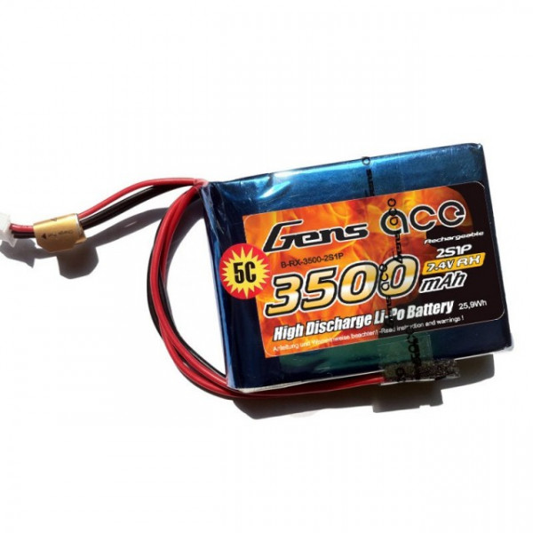Acumulator LiPo GENS ACE RX/TX  7.4V 2S1P 3500 mAh
