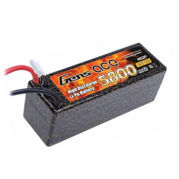 Acumulator Gens Ace LiPo 5800mAh 14.8V 45C 4S2P Hardcase