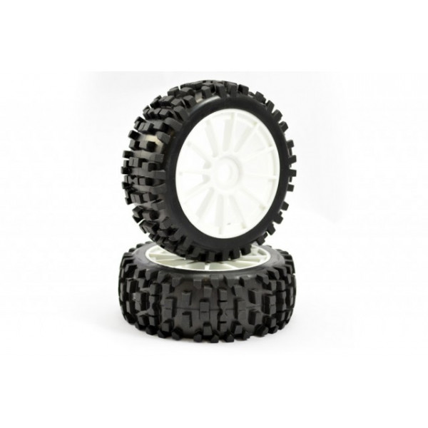 Roti automodele buggy 1/8, cu cauciucuri "Rock Block" si jante 12 spite, Fastrax