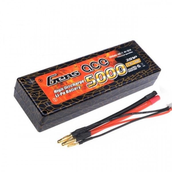 Acumulator Gens ace 5000mAh 7.4V 40C 2S1P Hard case Lipo