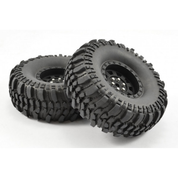 Set roti crawler Fastrax ROCKO 1.9" 110mm super-soft, jante negre