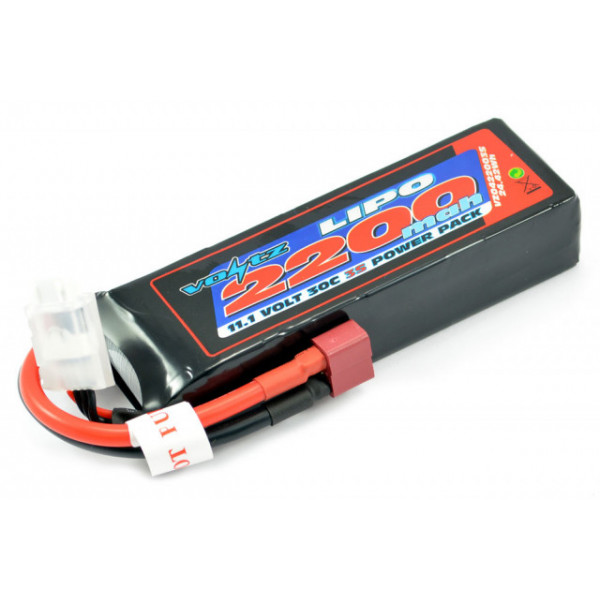 Acumulator Lipo 3s 11.1V 2200 mAh 30C softcase Voltz, conector Deans
