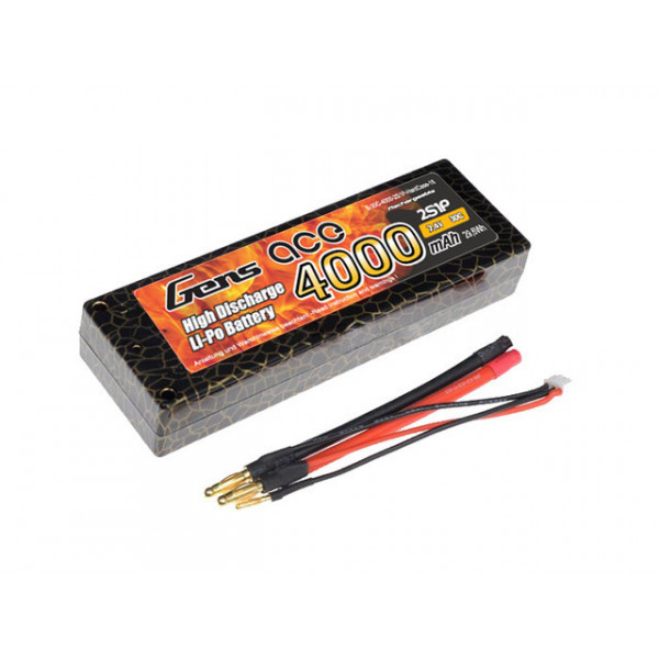 Acumulator Gens ace 4000mAh 7.4V 30C 2S1P HardCase Lipo