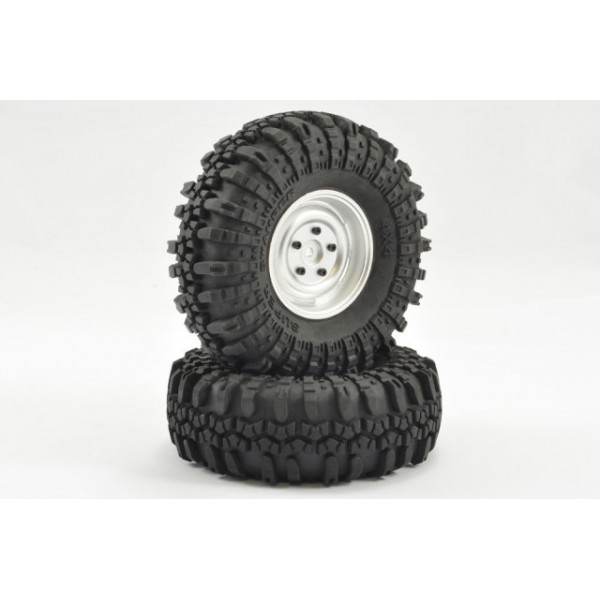 Set roti crawler Fastrax SWAMPER 1.9" Ø118mm, jante argintii