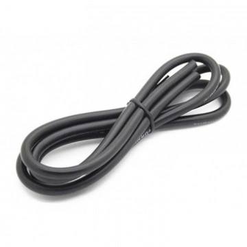 Cablu electric cu invelis siliconic pur, 12 Awg - Negru ,1m