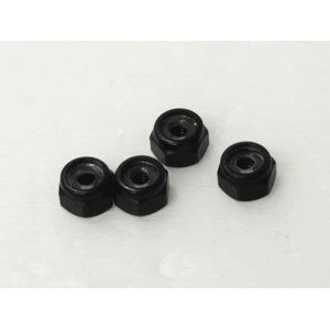 Piulite roti aluminiu 2mm (negre) - 4buc