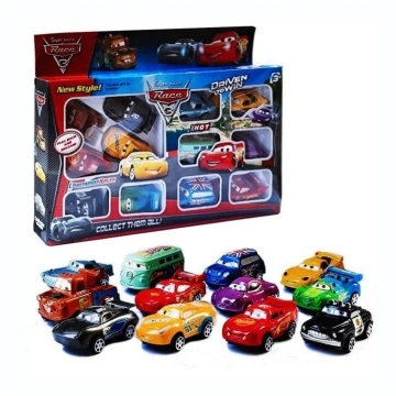 Set 12 Masinute Race (Cars) Pull&Go