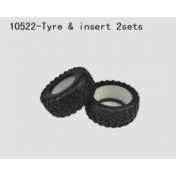 Set Cauciucuri+inserturi pentru Short Course 1/10, profil offroad VRX