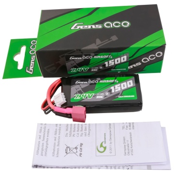 Baterie Lipo Airsoft 7.4V 1500 mah 35C Gens Ace 