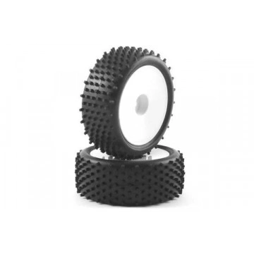 Cauciucuri fata pre-montate tip "Stub" pentru Automodelele Buggy Offroad 1/10 - set 2 bucati