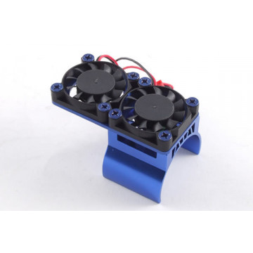 Radiator aluminiu cu ventilatoare duble pentru motoare brushless