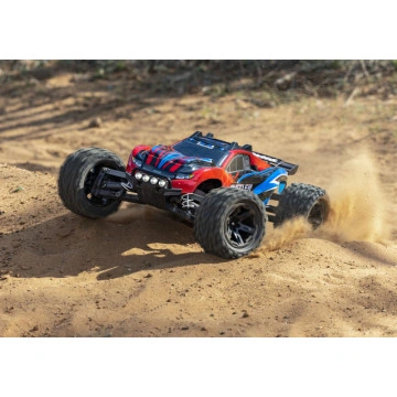 Automodel RC Traxxas Rustler 4x4 RTR cu lumini 67064-61 si baterii 