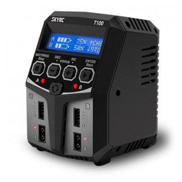 Incarcator Acumulatori SKYRC T100 Dual 2x50W LiPo NiMh LiFe 3
