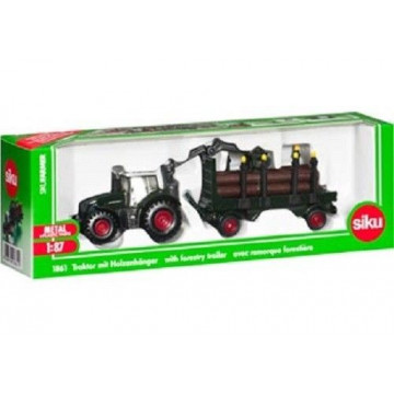 Macheta Tractor Fendt cu remorca, scara 1:87, SIKU - Img 2