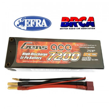 Acumulator LiPo GENS ACE 7200mAh 7.4V 70C 2S1P Hard Case