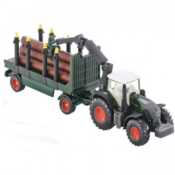 Macheta Tractor Fendt cu remorca, scara 1:87, SIKU - Img 1