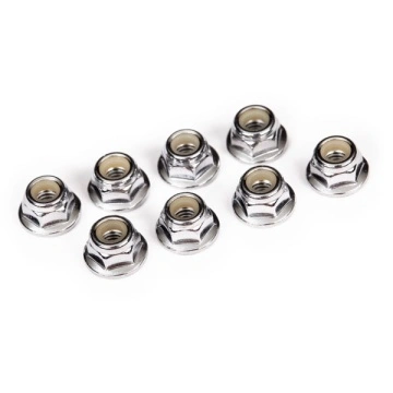 Set piulite roti M4 Traxxas din otel, cu flansa si autoblocare