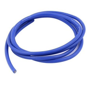 Cablu electric cu invelis siliconic pur 14 AWG  Etronix - albastru, 1m - Img 1
