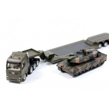 Macheta camion MAN cu trailer si tanc Leopard, SIKU, scara 1:87 - Img 3
