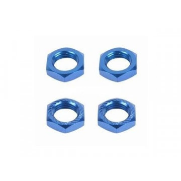 Piulite hexagonale pentru roti, culoare albastra- 4 buc