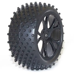 Roti buggy 4x4 spate hex 12mm cu jante cu spite negre