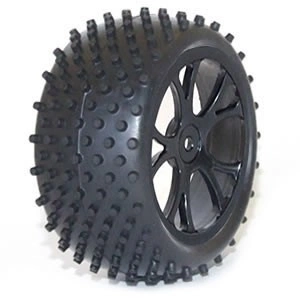 Roti buggy 4x4 spate hex 12mm cu jante cu spite negre