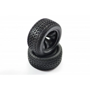 Roti truggy 4x4 fata/spate hex 12mm cu jante cu spite negre