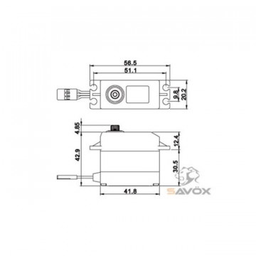 Servo digital waterproof SAVOX SW-0231MG 15kg/0.17s@6V - Img 2