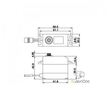 Servo digital waterproof SAVOX SW-0231MG 15kg/0.17s@6V - Img 2