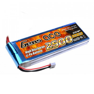 Acumulator LiPo Gens Ace 2500mAh 7.4V 25C 2S1P - Img 1