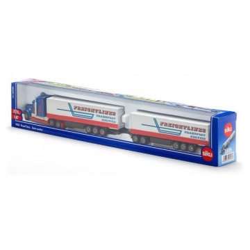 Macheta Camion TIR cu doua trailere, SIKU, scara 1:87 - Img 5