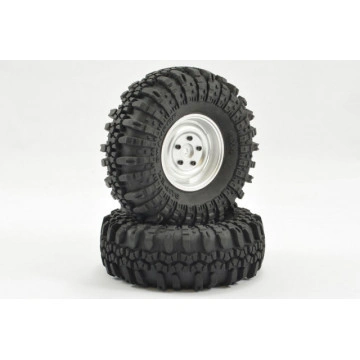 Set roti crawler Fastrax SWAMPER 1.9" Ø118mm, jante argintii