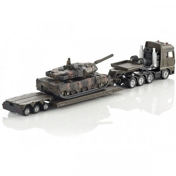 Macheta camion MAN cu trailer si tanc Leopard, SIKU, scara 1:87 - Img 7