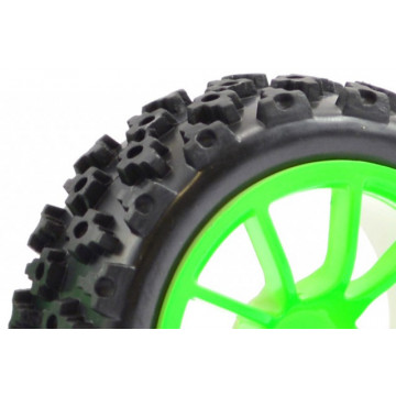 Roti automodele touring/rally 1/10, jante neon verde, Fastrax - Img 2