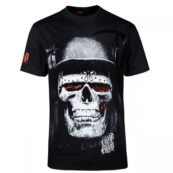 Blood Skull Black Hat T-Shirt