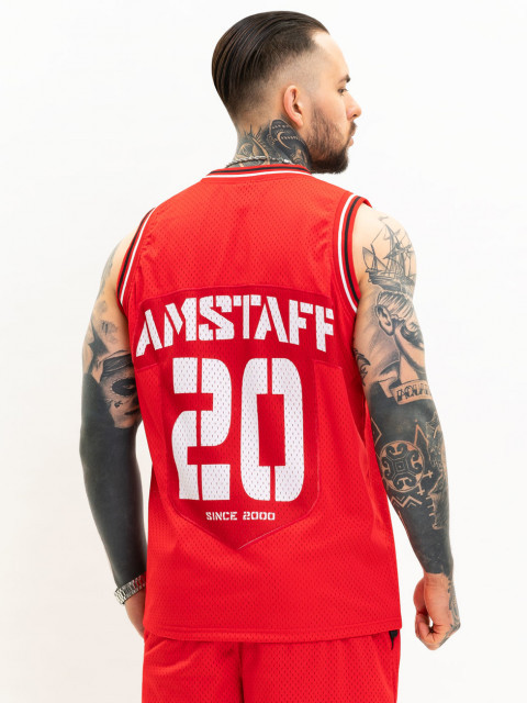 トップス theredthread message tank red Amstaff Zito Mesh Tanktop - red
