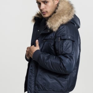 Hooded Heavy Fake Fur Bomber Jacket - Img 2