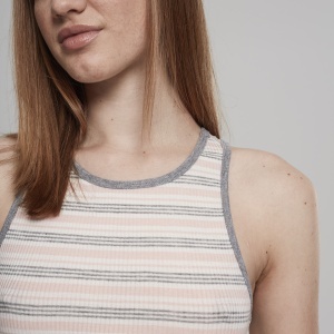 Ladies Rib Stripe Cropped Top - Img 25