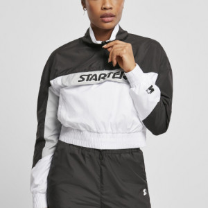 Ladies Starter Colorblock Pull Over Jacket black/white L - Img 1