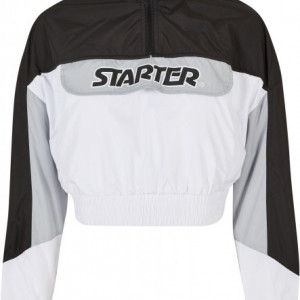 Ladies Starter Colorblock Pull Over Jacket black/white L - Img 6