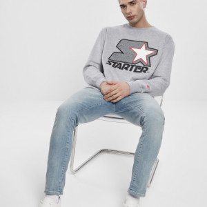 Starter Multicolored Logo Sweat Crewneck heather grey L - Img 2