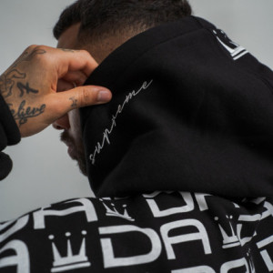 Dada Supreme Gaga Logo Hoodie Black - Img 3