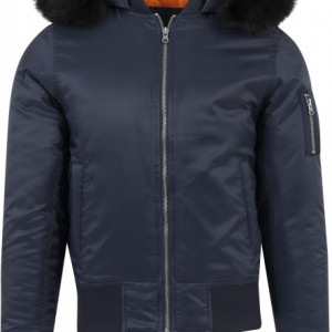 Hooded Basic Bomber Jacket - Img 4