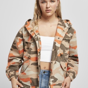 Ladies Oversized Camo Parka Jacket