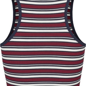 Ladies Rib Stripe Cropped Top - Img 7
