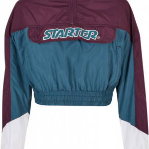 Ladies Starter Colorblock Pull Over Jacket black/white L - Img 7