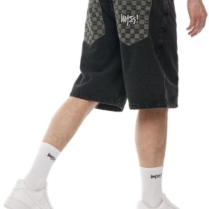 Mass Denim Higher Jeans Shorts loose fit black washed - Img 4
