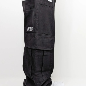 DADA Supreme Worker Cargo Baggy 2.0 Jeans Black - Img 4