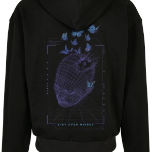 Grid Head Butterfly Oversize Hoody black 3XL