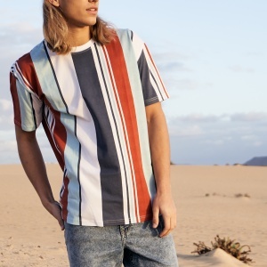 Heavy Oversized Big AOP Stripe Tee - Img 6